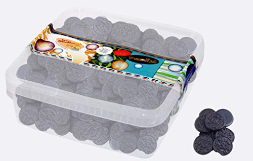 Deine Naschbox - Feste Lakritz Münzen - Süßlakritz - 1 kg Süßigkeiten Box - XL Großpackung von PE ÄM