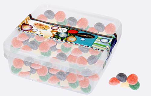 Deine Naschbox | Fruchtgummi Bollen | 1kg Naschbox | XL Großpackung für Party, Candybar & als Geschenk - Saftig & weich - mit Zuckermantel von PE ÄM