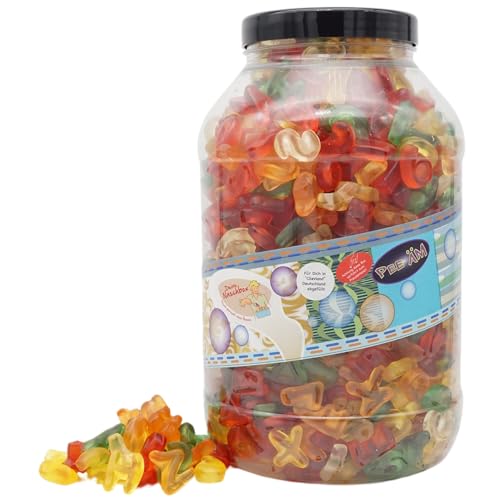 Deine Naschbox | Fruchtgummi-Buchstaben Mix | 3kg Mega Pot | XXL Großpackung - Schönes Geschenk zum Schulbeginn - Fruchtiges ABC Deine Naschbox | Fruchtgummi-Buchstaben Mix | 3kg Mega Pot | XXL Großpackung - Schönes Geschenk zum Schulbeginn - Fruchtiges ABC von PE ÄM