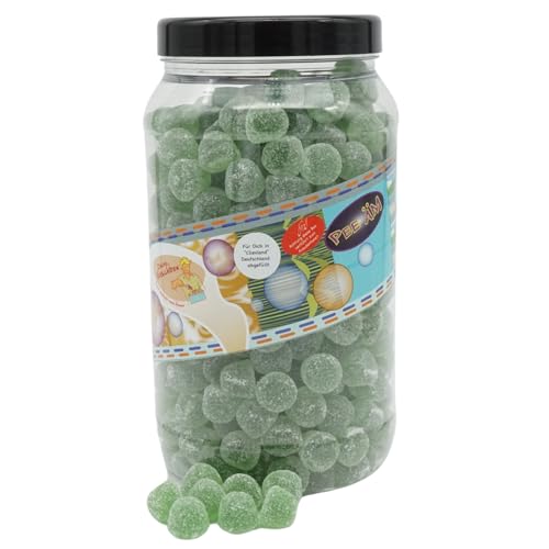 Deine Naschbox | Fruchtgummi Eukalyptus-Menthol-Hütchen | 1,5 kg Big Pot | XXL Großpackung für Party, Candybar & als Geschenk - Erfrischende Minznote von PE ÄM