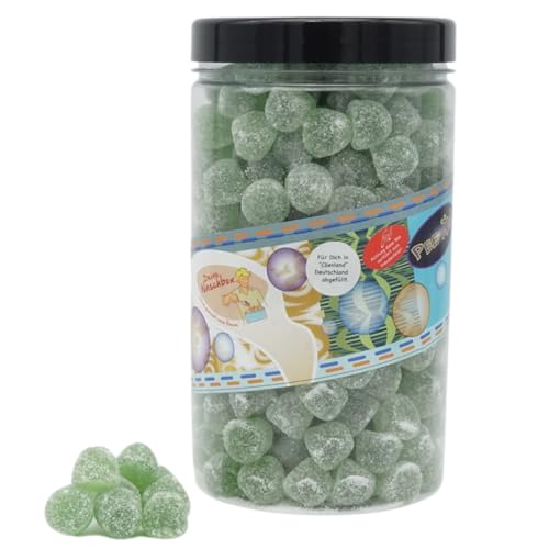 Deine Naschbox | Fruchtgummi Eukalyptus-Menthol-Hütchen | 1kg Pot | XL Großpackung für Party, Candybar & als Geschenk - Erfrischende Minznote von PE ÄM