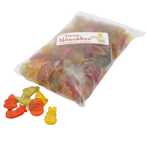 Deine Naschbox | Fruchtgummi Weihnachtsmischung | 1kg Nachfüllbeutel | Minimale Verpackung 100% recyclebar - XL Großpackung - Weihnachtsmotive Deine Naschbox | Fruchtgummi Weihnachtsmischung | 1kg Nachfüllbeutel | Minimale Verpackung 100% recyclebar - XL Großpackung - Weihnachtsmotive von PE ÄM