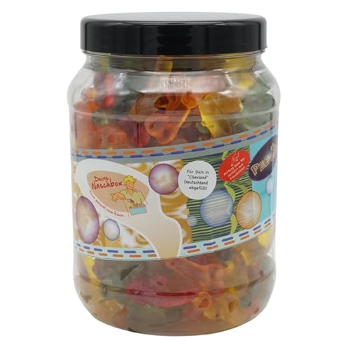 Deine Naschbox | Fruchtgummi Willis | 1kg Pot | XL Großpackung für Party, Candybar & als Geschenk - Partygag - Witzig - Fruchtig von PE ÄM