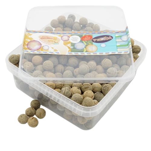 Deine Naschbox | Harte Salmiak Lakritz Bälle | 1kg Naschbox | XL Großpackung für Party, Candybar & als Geschenk - mit Salmiakpuder - Gelatinefrei von PE ÄM