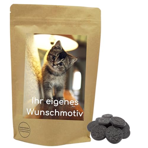 Deine Naschbox | Naschbeutel mit eigenem Motive | kompostierbar | Größe S | gefüllt mit 150g würzigen Feste Lakritz Münzen - Feste Süßlakritz Taler Deine Naschbox | Naschbeutel mit eigenem Motive | kompostierbar | Größe S | gefüllt mit 150g würzigen Feste Lakritz Münzen - Feste Süßlakritz Taler von PE ÄM