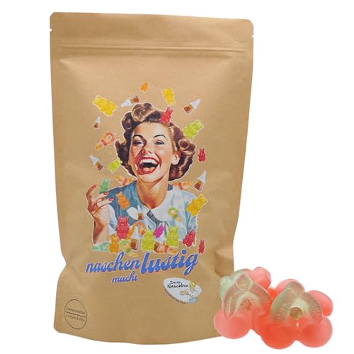 Deine Naschbox | Naschbeutel mit tollen Motiven | kompostierbar | Größe L | gefüllt mit 800g Zuckerfreien Fruchtgummi Kirschen Deine Naschbox | Naschbeutel mit tollen Motiven | kompostierbar | Größe L | gefüllt mit 800g Zuckerfreien Fruchtgummi Kirschen von PE ÄM