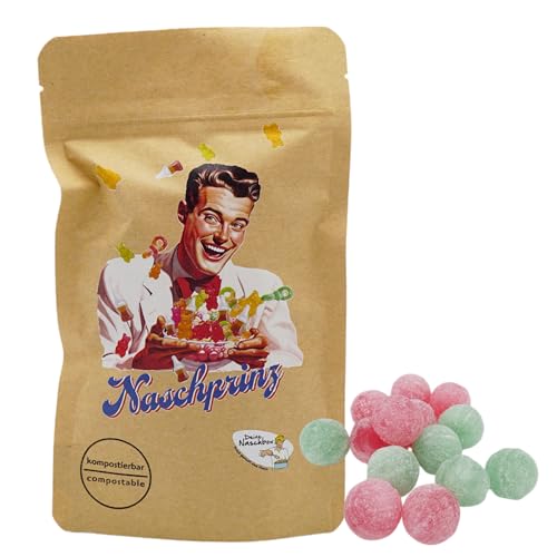 Deine Naschbox | Naschbeutel mit tollen Motiven | kompostierbar | Größe S | gefüllt mit 150g Saure Bonbon Kugeln - 2 Sorten Mix - Erdbeere & Apfel Deine Naschbox | Naschbeutel mit tollen Motiven | kompostierbar | Größe S | gefüllt mit 150g Saure Bonbon Kugeln - 2 Sorten Mix - Erdbeere & Apfel von PE ÄM