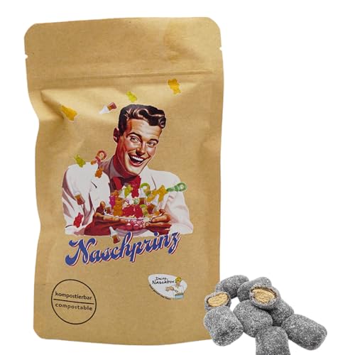 Deine Naschbox | Naschbeutel mit tollen Motiven | kompostierbar | Größe S | gefüllt mit 150g gezuckerten Salmiak Lakritz Trüffeln - Gelatinefrei Deine Naschbox | Naschbeutel mit tollen Motiven | kompostierbar | Größe S | gefüllt mit 150g gezuckerten Salmiak Lakritz Trüffeln - Gelatinefrei von PE ÄM