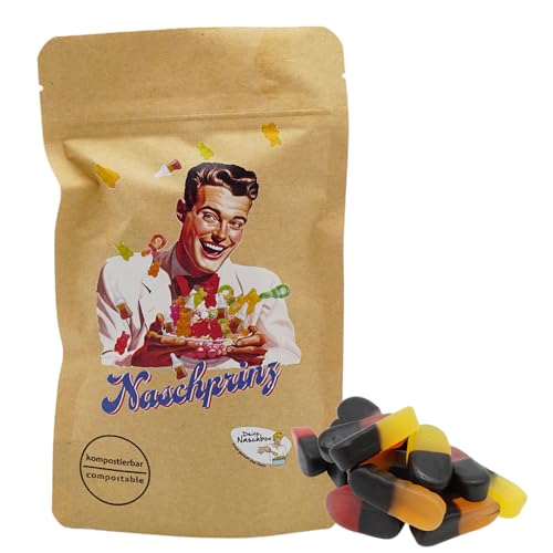 Deine Naschbox | Naschbeutel mit tollen Motiven | kompostierbar | Größe S | gefüllt mit 150g würzigen Fruchtgummi Lakritz Duo Gum - Two in One Deine Naschbox | Naschbeutel mit tollen Motiven | kompostierbar | Größe S | gefüllt mit 150g würzigen Fruchtgummi Lakritz Duo Gum - Two in One von PE ÄM