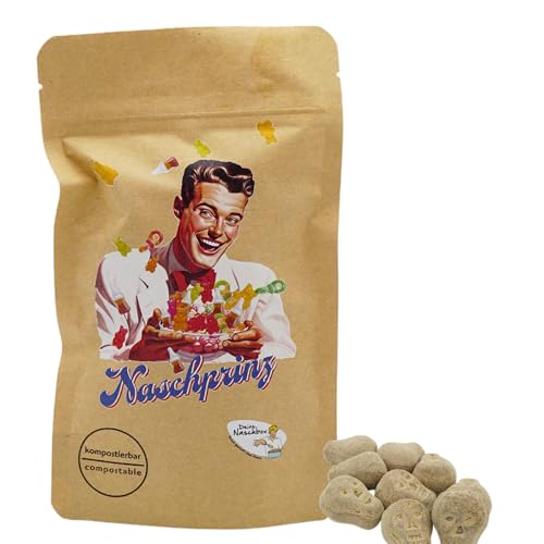 Deine Naschbox | Naschbeutel mit tollen Motiven | kompostierbar | Größe S | gefüllt mit 150g würzigen Salmiak Lakritz Totenköpfen - Gelatinefrei Deine Naschbox | Naschbeutel mit tollen Motiven | kompostierbar | Größe S | gefüllt mit 150g würzigen Salmiak Lakritz Totenköpfen - Gelatinefrei von PE ÄM