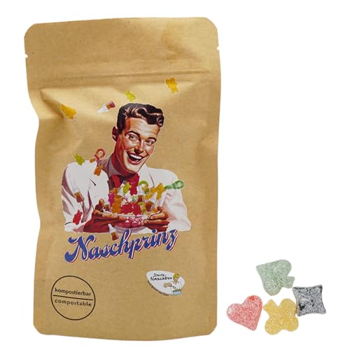Deine Naschbox | Naschbeutel mit tollen Motiven | kompostierbar | Größe S | gefüllt mit 150g zuckerfreiem Fruchtgummi Pokermix Deine Naschbox | Naschbeutel mit tollen Motiven | kompostierbar | Größe S | gefüllt mit 150g zuckerfreiem Fruchtgummi Pokermix von PE ÄM