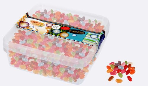 Deine Naschbox | Rexim Jelly Beans | 1kg Naschbox | XL Großpackung für Party, Candybar & als Geschenk - Gelatinefrei - Bunter Frucht-Mix von PE ÄM