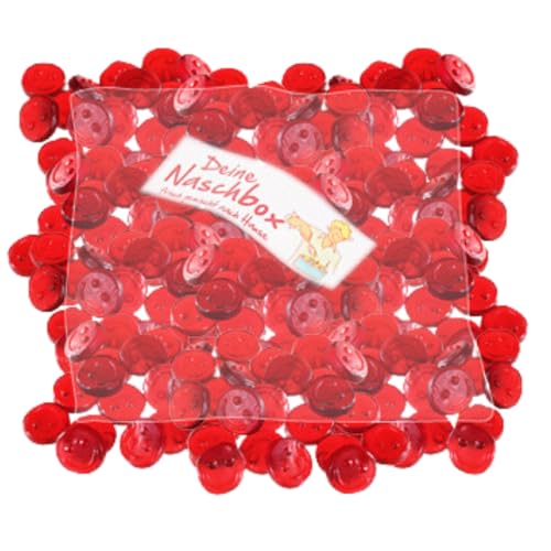 Deine Naschbox | Rote Fruchtgummi Smileys | 1kg Nachfüllbeutel | Minimale Verpackung 100% recyclebar - XL Großpackung - 10% Fruchtsaftanteil - Erdbeere von PE ÄM