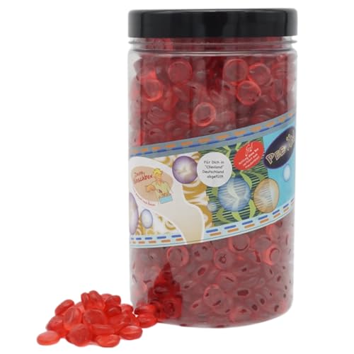 Deine Naschbox | Rote Fruchtgummi Smileys | 1kg Pot | XL Großpackung für Party, Candybar & als Geschenk - 10% Fruchtsaftanteil - Erdbeer Geschmack von PE ÄM