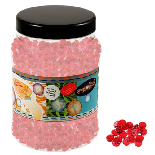 Deine Naschbox | Rote Fruchtgummi Smileys | 3kg Mega Pot | XXL Großpackung für Party, Candybar & als Geschenk - 10% Fruchtsaftanteil - Erdbeer Geschmack von PE ÄM