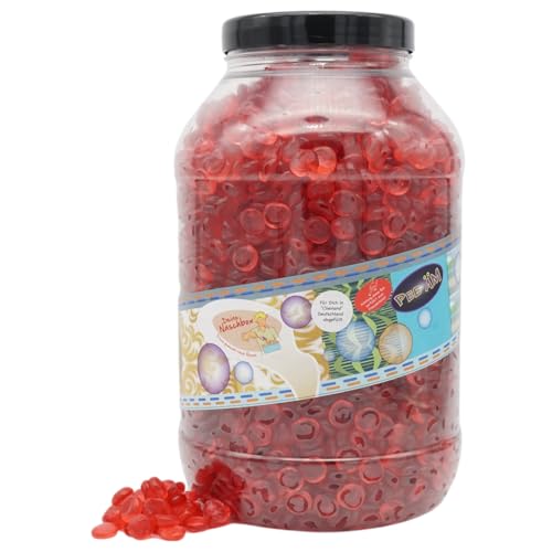 Deine Naschbox | Rote Fruchtgummi Smileys | 3kg Mega Pot | XXL Großpackung für Party, Candybar & als Geschenk - 10% Fruchtsaftanteil - Erdbeer Geschmack von PE ÄM