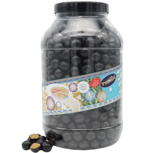 Deine Naschbox | Salmiak Lakritz Rondos | 3kg Mega Pot | XXL Großpackung für Party, Candybar & als Geschenk - Knackige Kugeln mit Salmiakpaste von PE ÄM