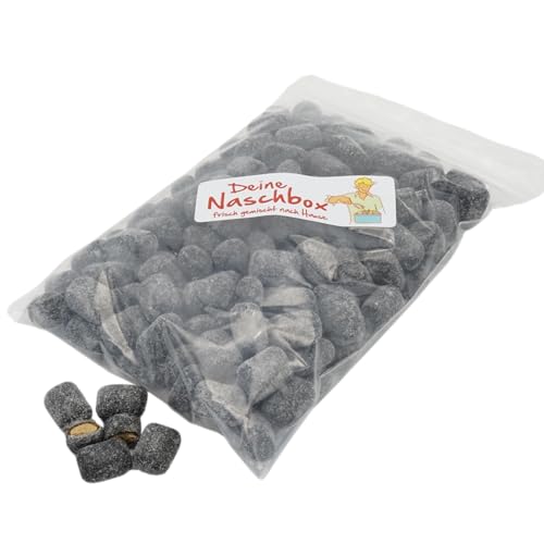 Deine Naschbox - Salmiak Lakritz Trüffeln - Salzlakritz - Konfektfüllung - 1 kg Süßigkeiten Nachfüllbeutel - recyclebar - XL Großpackung Deine Naschbox - Salmiak Lakritz Trüffeln - Salzlakritz - Konfektfüllung - 1 kg Süßigkeiten Nachfüllbeutel - recyclebar - XL Großpackung von Deine Naschbox