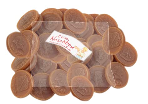 Deine Naschbox - Salzige Lakritz Münzen - Extra starke Salmiak Lakritze - 1 kg Süßigkeiten Nachfüllbeutel - recyclebar - XL Großpackung von PE ÄM