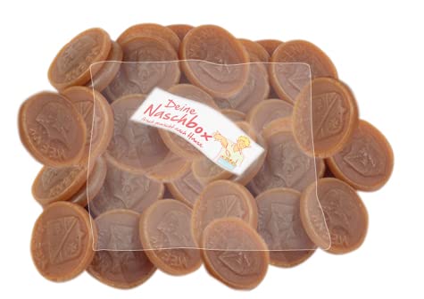 Deine Naschbox - Salzige Lakritz Münzen - Extra starke Salmiak Lakritze - 1 kg Süßigkeiten Nachfüllbeutel - recyclebar - XL Großpackung von Deine Naschbox