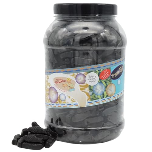 Deine Naschbox | Salzlakritz Fische extra stark | 2kg Big Pot | XXL Großpackung für Party, Candybar & als Geschenk - Aromatisch - Würzig - Intensiv Deine Naschbox | Salzlakritz Fische extra stark | 2kg Big Pot | XXL Großpackung für Party, Candybar & als Geschenk - Aromatisch - Würzig - Intensiv von PE ÄM