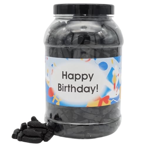 Deine Naschbox | Salzlakritz Fische extra stark | personalisierbar | 2kg Big Pot | XXL Großpackung - Motive für viele Gelegenheiten - Geschenk von PE ÄM