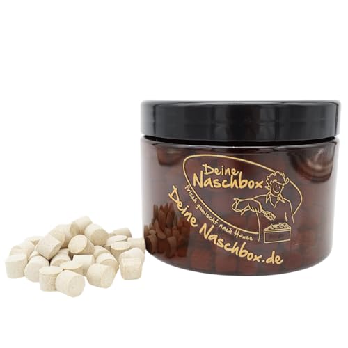 Deine Naschbox | Süßholz Lakritz Pastillen | 350g Pot | Pöttchen für Unterwegs, Mitbringsel & Geschenk - Salmiakpulver Zylinder - Lakritzspezialität von PE ÄM