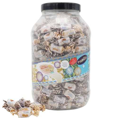 Deine Naschbox | Zuckerfreie Caribbean Creme Toffee Bonbon | 1,5kg Mega Pot | XXL Großpackung - 3 Sorten Mix - Karamell-, Schokolade- & Kaffeesahne Deine Naschbox | Zuckerfreie Caribbean Creme Toffee Bonbon | 1,5kg Mega Pot | XXL Großpackung - 3 Sorten Mix - Karamell-, Schokolade- & Kaffeesahne von PE ÄM