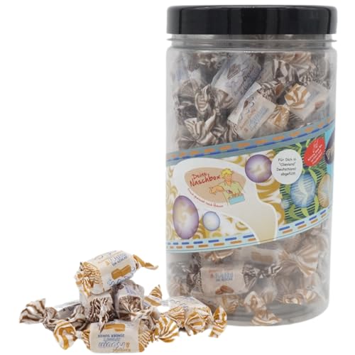 Deine Naschbox | Zuckerfreie Caribbean Creme Toffee Bonbon | 500g Pot | XL Packung - Kaubonbons - 3er Mix - Karamell-, Schokolade- & Kaffeesahne Deine Naschbox | Zuckerfreie Caribbean Creme Toffee Bonbon | 500g Pot | XL Packung - Kaubonbons - 3er Mix - Karamell-, Schokolade- & Kaffeesahne von PE ÄM