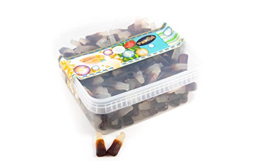 Deine Naschbox - Zuckerfreie Fruchtgummi Cola Fläschchen - Gelatinefrei - 1 kg Süßigkeiten Box - XL Großpackung von Deine Naschbox