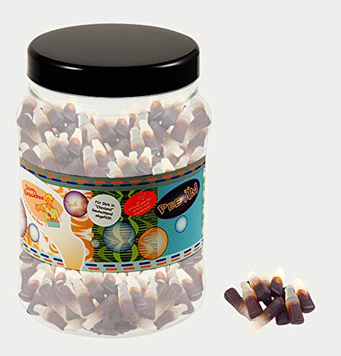 Deine Naschbox - Zuckerfreie Fruchtgummi Cola Fläschchen - Gelatinefrei - 3 kg Süßigkeiten Pott - XXL Großpackung von Deine Naschbox