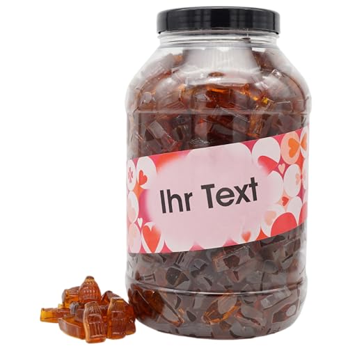 Deine Naschbox | Zuckerfreie Fruchtgummi Colafläschen | personalisierbar | 3kg Mega Pot | XXL Großpackung - Motive für viele Gelegenheiten - Geschenk von PE ÄM