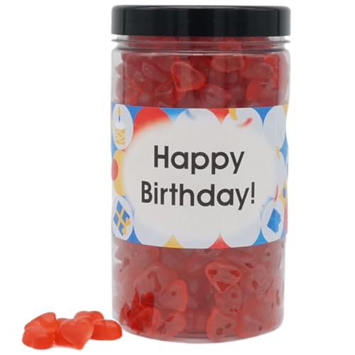 Deine Naschbox | Zuckerfreie Fruchtgummi Herzen | personalisierbar | 1kg Pot | XL Großpackung - Motive für viele Gelegenheiten - Geschenk von PE ÄM