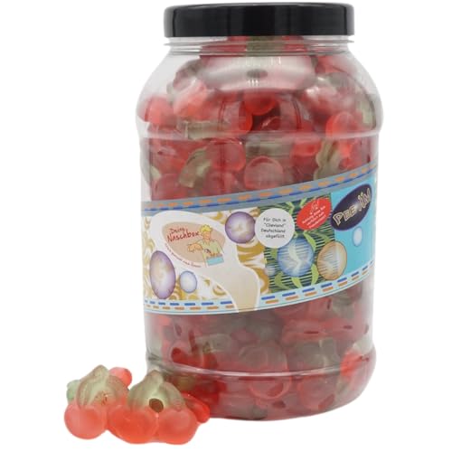 Deine Naschbox | Zuckerfreie Fruchtgummi Kirschen | 2kg Big Pot | XL Großpackung für Party, Candybar & als Geschenk - Saftig, fruchtig & süß Deine Naschbox | Zuckerfreie Fruchtgummi Kirschen | 2kg Big Pot | XL Großpackung für Party, Candybar & als Geschenk - Saftig, fruchtig & süß von PE ÄM