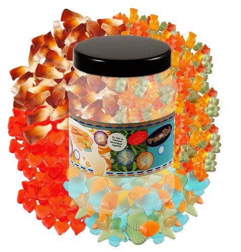 Deine Naschbox | Zuckerfreier Fruchtgummi 4 Sorten Mix | 1kg Pot | XL Großpackung für Party, Candybar & als Geschenk - Cola - Frucht von PE ÄM