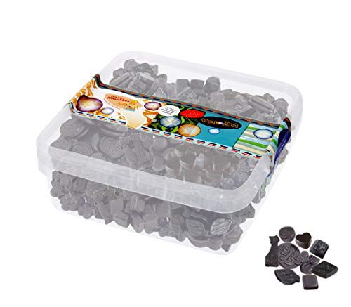 Deine Naschbox | Zuckerfreier Lakritz Mix 10 Sorten | 1kg Naschbox | XL Großpackung - Party, Candybar & als Geschenk - Spezialitäten Mischung - Würzig von PE ÄM