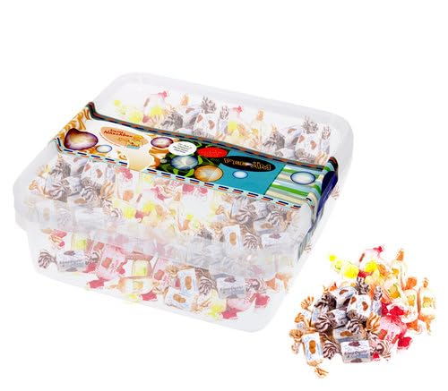 Deine Naschbox | Zuckerfreier Toffee Mix | 500g Naschbox | XL Großpackung für Party, Candybar & als Geschenk - Caribean Cream - Fruchtsaft - Toffees von PE ÄM