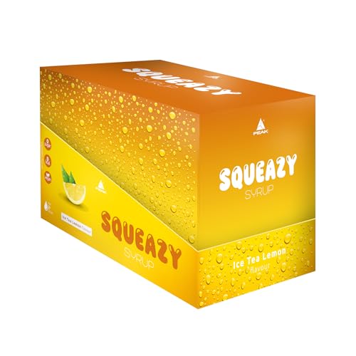 PEAK Squeazy Syrup - Display - 10 x 65ml - Geschmack Ice Tea Lemon I für bis zu 8 l Fertiggetränk I zuckerfreier Sirup mit echtem Fruchtextrakt I vegan I zero Kalorien PEAK Squeazy Syrup - Display - 10 x 65ml - Geschmack Ice Tea Lemon I für bis zu 8 l Fertiggetränk I zuckerfreier Sirup mit echtem Fruchtextrakt I vegan I zero Kalorien von PEAK