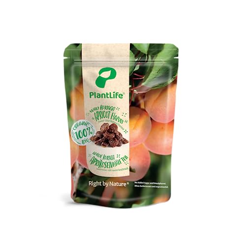 PlantLife BIO Aprikosen-Hälften 1kg - Rohe, Entsteinte, Sonnengetrocknete und Naturbelassene Bergaprikosen - 100% Recyclebar von PlantLife