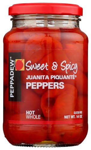 Peppadew Whole Piquante Peppers Süße Hot (400g) - Packung mit 2 von PEPPADEW