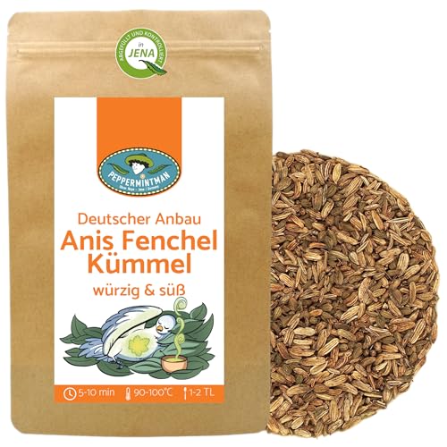 Anis-Fenchel-Kümmel Tee 150g - Deutscher Anbau - PEPPERMINTMAN von PEPPERMINTMAN Oliver Neye - Jena / Germany