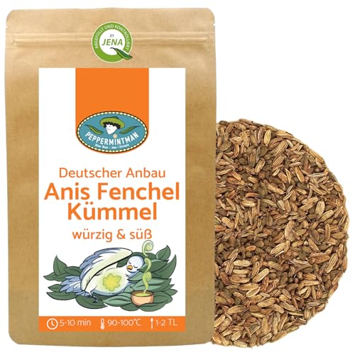 Anis-Fenchel-Kümmel Tee 400g - Deutscher Anbau - PEPPERMINTMAN von PEPPERMINTMAN Oliver Neye - Jena / Germany