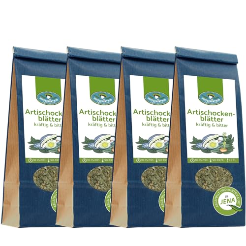 Artischockenblätter - Bitterer Kräutertee - laborgeprüft - PEPPERMINTMAN (4x 60g) von PEPPERMINTMAN Oliver Neye - Jena / Germany