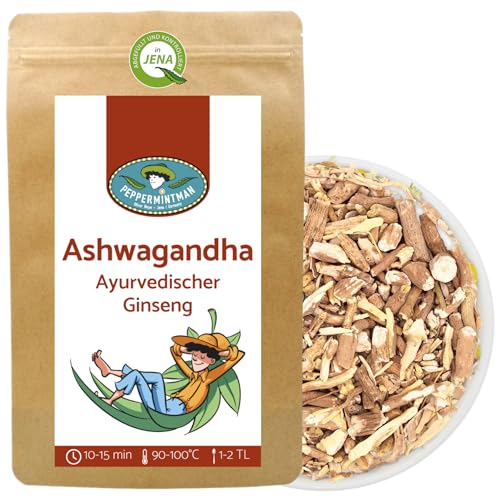 Ashwagandha Tee 400g - Ayurvedischer Vitalitätstee - traditionell- Ayurvedischer Ginseng - Schlafbeere - für Körper und Geist - PEPPERMINTMAN von PEPPERMINTMAN Oliver Neye - Jena / Germany