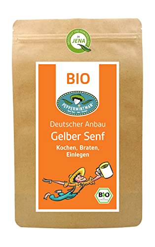 BIO Gelbe Senfkörner 1kg - Deutscher Anbau - Weißer Senf - Würzen & Senf herstellen - PEPPERMINTMAN von PEPPERMINTMAN Oliver Neye - Jena / Germany