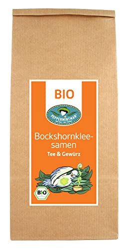 BIO Bockshornkleesamen ganz 500g - Tee & Gewürz - Bockshornklee-Saat - 100% natürlich - PEPPERMINTMAN von PEPPERMINTMAN Oliver Neye - Jena / Germany