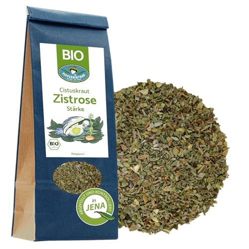 Bio Zistrosentee 100g - Heiß & Kalt für Jung & Alt - 4 Jahreszeitentee - Cistus Tee - PEPPERMINTMAN von PEPPERMINTMAN Oliver Neye - Jena / Germany