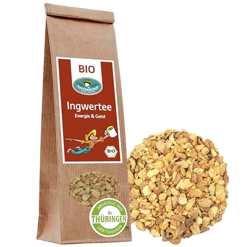 BIO Ingwer Tee 1kg - Pure Ingwerwurzel - Ayurvedischer Vitalitätstee - traditionell - erfrischend - leichte Schärfe - für Körper und Geist - PEPPERMINTMAN von PEPPERMINTMAN Oliver Neye - Jena / Germany