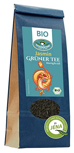 Bio Jasmintee 1kg - Grüner Tee lose - traditionell und natürlich aromatisiert mit frischen Jasminblüten - aus dem chinesischen 'Goldenen Dreieck' des Teeanbaus - PEPPERMINTMAN von PEPPERMINTMAN Oliver Neye - Jena / Germany