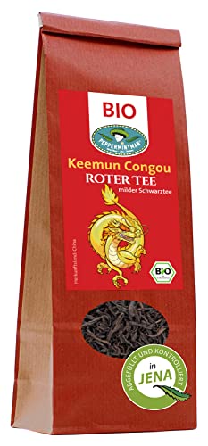 Bio Keemun Congou 100g - Roter Tee - milder Schwarztee - ein Hauch Rosenaroma & Süße - aus dem traditionellen 'Goldenen Dreieck' von einem chinesischen Familienbetrieb - PEPPERMINTMAN von PEPPERMINTMAN Oliver Neye - Jena / Germany